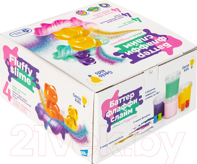 Набор слаймов Genio Kids Мялка-жмялка / LIZ37 (зефирный)