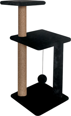 Комплекс для кошек Kogtik Триола Lux / ЧД m (черный/джут)