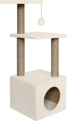 Комплекс для кошек Kogtik Венди / БелКД m (молочный кучерявый/джут)