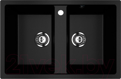 Мойка кухонная Ulgran U-608 (344 ультра-черный)