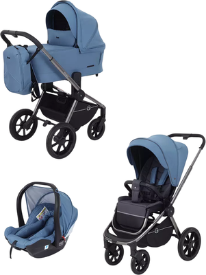 Детская универсальная коляска Rant Flex Pro 3 в 1 2023 / RA075 (Blue)