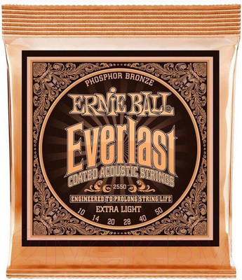 Струны для акустической гитары Ernie Ball 2550 Everlast Phosphor Extra Light Acoustic