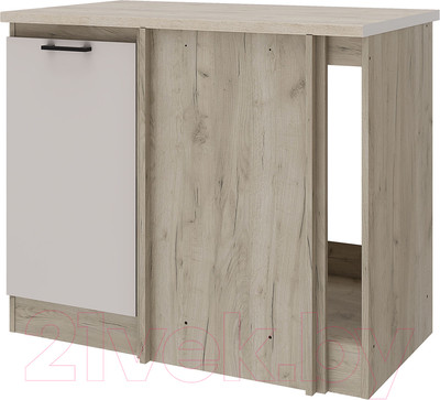 Шкаф навесной для кухни Stolline Сан-Ремо угловой / 454.36 (дуб крафт серый/кашемир)