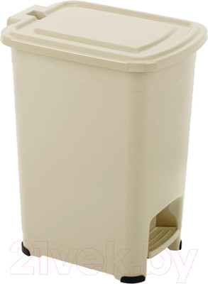 Контейнер для мусора El Casa Слим / 640489 (бежевый)