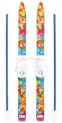 Комплект беговых лыж Цикл Лыжики пыжики Тигренок / 9309-00