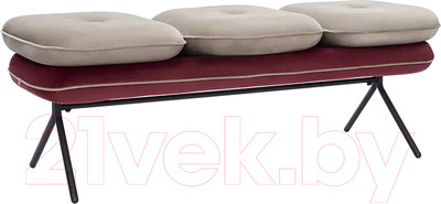 Банкетка Bergenson Bjorn Pea / BB0000155 (бежевый/бордовый)