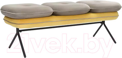 Банкетка Bergenson Bjorn Pea / BB0000159 (бежевый/желтый)