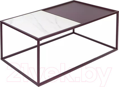 Журнальный столик Bergenson Bjorn Mayen / BB0000484 (белый/сливовый)