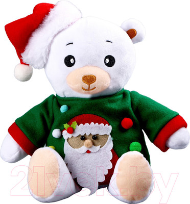 Мягкая игрушка Мишка Лаппи Новогодняя, в зеленой кофте / 9756955