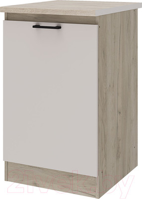 Шкаф-стол кухонный Stolline Сан-Ремо Ш50 / 454.31 (дуб крафт серый/кашемир)