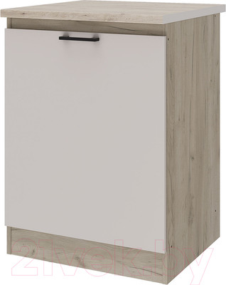 Шкаф-стол кухонный Stolline Сан-Ремо Ш60 / 454.32 (дуб крафт серый/кашемир)