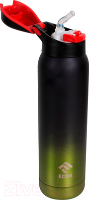 Термос для напитков ECOS 323495 (зеленый градиент)
