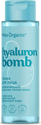 Тоник для лица Miss Organic Hialuron Bomb Toner Увлажняющий для всех типов кожи (190мл)