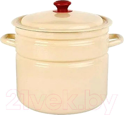 Кастрюля КМЗ 41804-222-У2 (10л, слоновая кость)