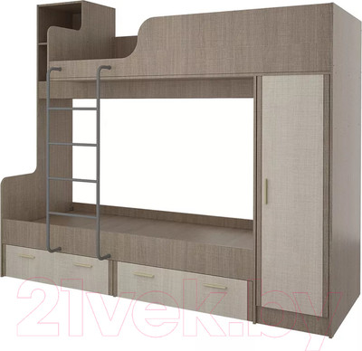 Двухъярусная кровать Stolline Юта / СТЛ.359.12 (крослайн карамель/латте)