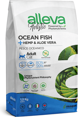Сухой корм для кошек Alleva Holistic с океанической рыбой для взрослых кошек / P00274H (1.5кг)