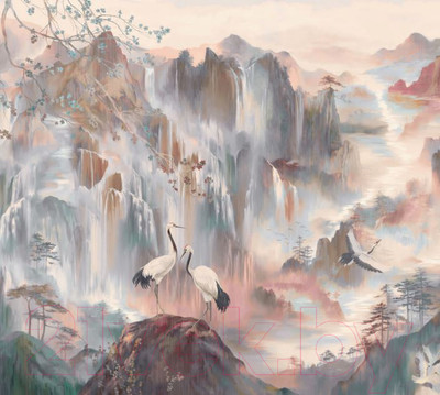 Фотообои листовые ФабрикаФресок Афреска Аисты / 063270 (300x270)