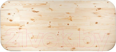 Столешница для стола Альфалес Овальная 600x1200x28мм (сорт АВ, хвоя)