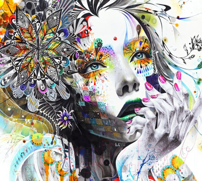 Фотообои листовые ФабрикаФресок 3D арт Девушка / 353270 (300x270)