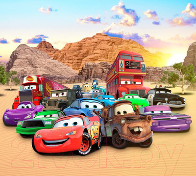 Фотообои листовые ФабрикаФресок Детские Тачки / 453270 (300x270)