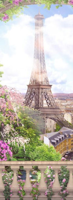 Фотообои листовые ФабрикаФресок Фреска Вид с балкона на Париж / 651270 (100x270)