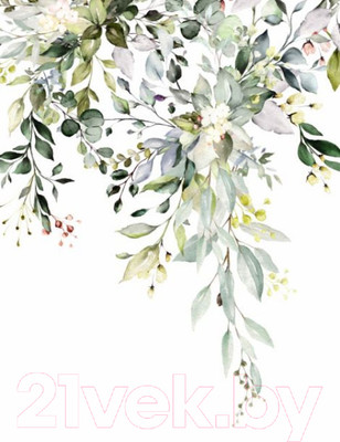 Фотообои листовые ФабрикаФресок Зеленый гербарий / 702270 (200x270)