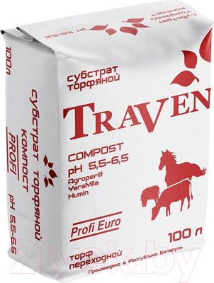 Субстрат Traven Компост. Торфяной питательный рН 5.5-6.5 (100л)