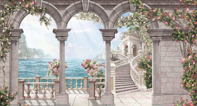 Фотообои листовые ФабрикаФресок Фреска с колоннами / 845270 (500x270)