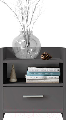 Прикроватная тумба Stolline Карло 1 ящик / 514.01 (графит)