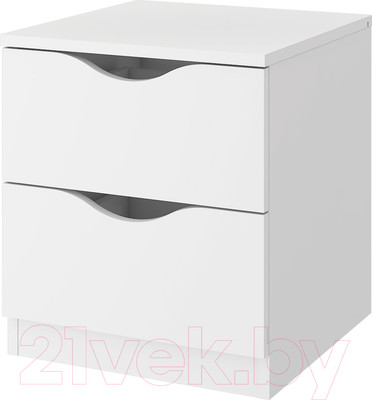 Прикроватная тумба Stolline Луки 2 ящика / 508.01 (белый)