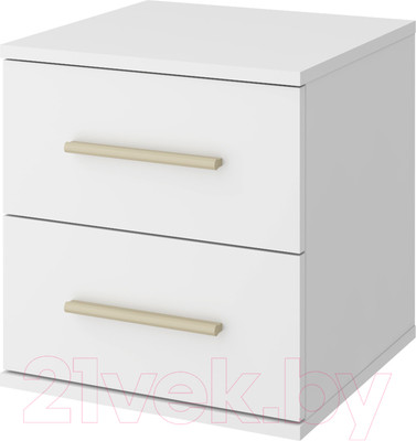 Прикроватная тумба Stolline Алекс 2 ящика / 513.04 (белый)