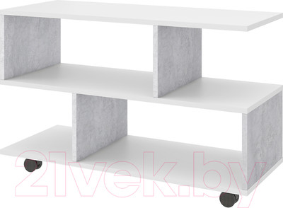 Журнальный столик Stolline Алекс / 513.14 (белый/бетон)