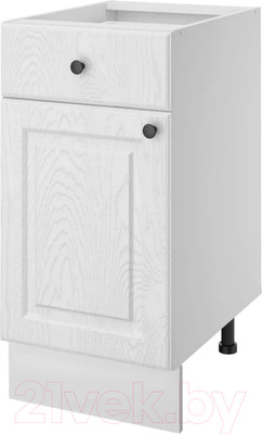 Шкаф-стол кухонный Stolline Гатьен 40 с 1 ящиком / 441.05 (белый/белый)