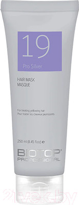 Тонирующая маска для волос Biotop 19 Pro Silver Hair Mask Против желтизны волос (250мл)