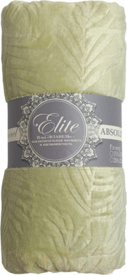 Плед TexRepublic Elite Листья Фланель Евро / 93384 (зеленый)