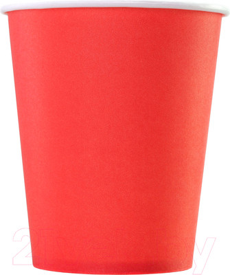 Набор бумажных стаканов Паксервис 165мл / HB70-195 (200шт, красный, вендинг)