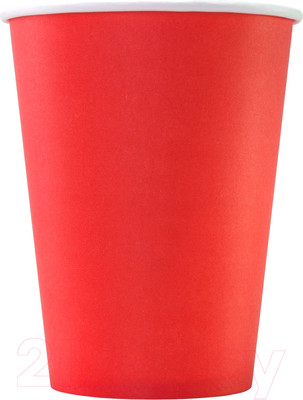 Набор бумажных стаканов Паксервис 300мл / НВ90-430 (100шт, красный)