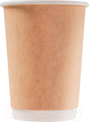 Набор бумажных стаканов Паксервис 300мл / DW90-430 (50шт, крафт)