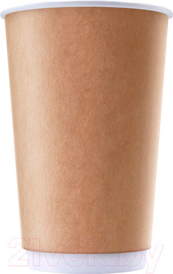 Набор бумажных стаканов Паксервис 400мл / DW90-530 (50шт, крафт)