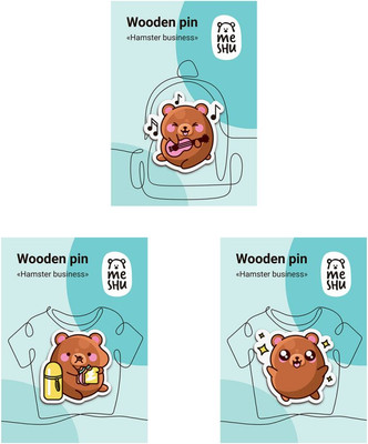 Набор значков Meshu Unicorns And Music / MS_54853 (3шт)