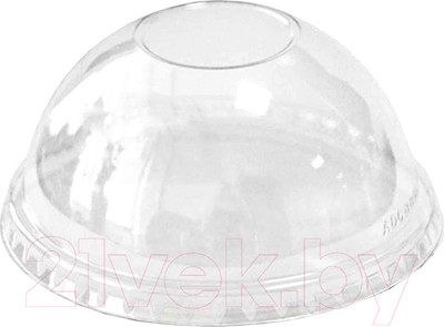 Набор крышек для стаканов Паксервис ПЭТ с отверстием / 384966 (1000шт, прозрачный)