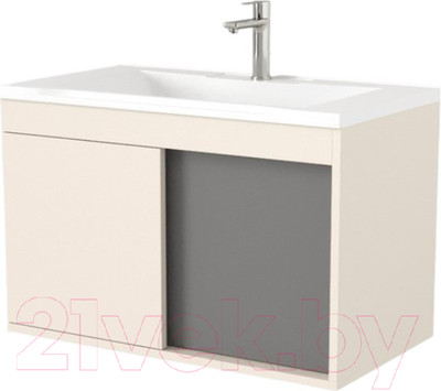 Тумба под умывальник Дабер 014 70 / Т14.7.0.19 (бежевый/серый)