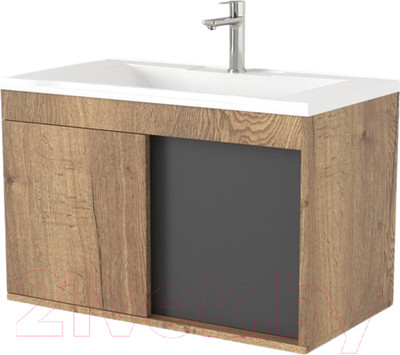 Тумба под умывальник Дабер 014 WeltWasser Deilbach 7517-60 / Т14.6W.0.22 (дуб галифакс/серый)