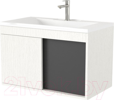 Тумба под умывальник Дабер 014 WeltWasser Deilbach 7517-80 / Т14.8W.0.20 (белый древесный/серый)