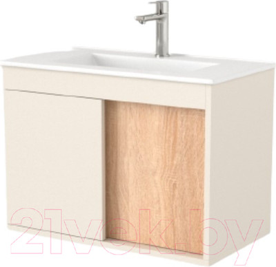 Тумба под умывальник Дабер 014 Andrea Elen 80 / Т14.8А.0.18 (бежевый/дуб бардолино)