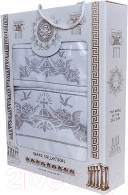 Крестильное полотенце Goodness Ангел 50x90+70x140 (серебристый)