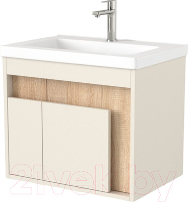 Тумба под умывальник Дабер 016 Тобага/Эридан/Артвин 60 / Т16.6Т.0.18 (бежевый/дуб бардолино)
