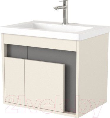 Тумба под умывальник Дабер 016 Тобага/Эридан/Артвин 60 / Т16.6Т.0.19 (бежевый/серый)