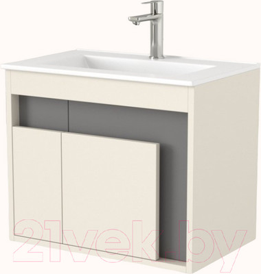 Тумба под умывальник Дабер 016 WeltWasser Deilbach 7517-60 / Т16.6W.0.19 (бежевый/серый)