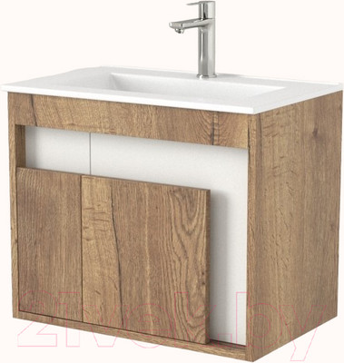 Тумба под умывальник Дабер 016 WeltWasser Deilbach 7517-60 / Т16.6W.0.21 (дуб галифакс/белый)